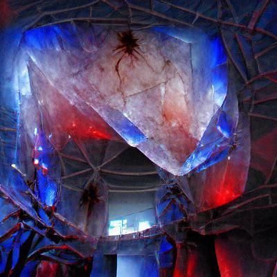 Crystal Hall with Glowing Quartz Center