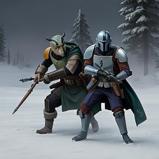 Mandalorian and Grogu AI Image
