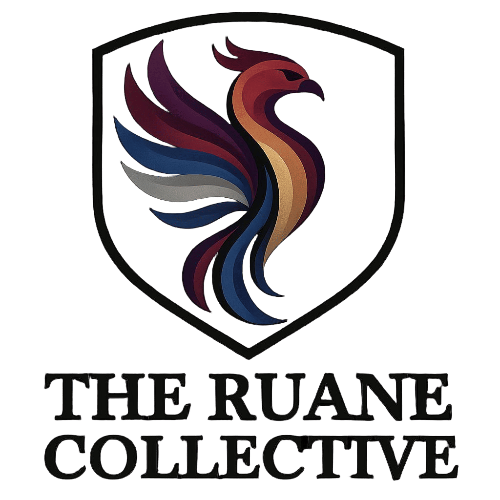 Jewel-Toned Phoenix Logo in Calligraphic Style