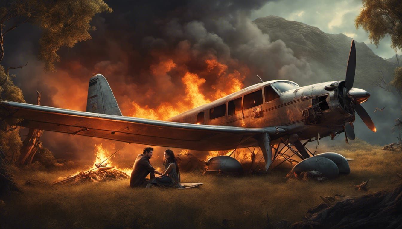 Detailed Bush Plane Crash Survival Scene