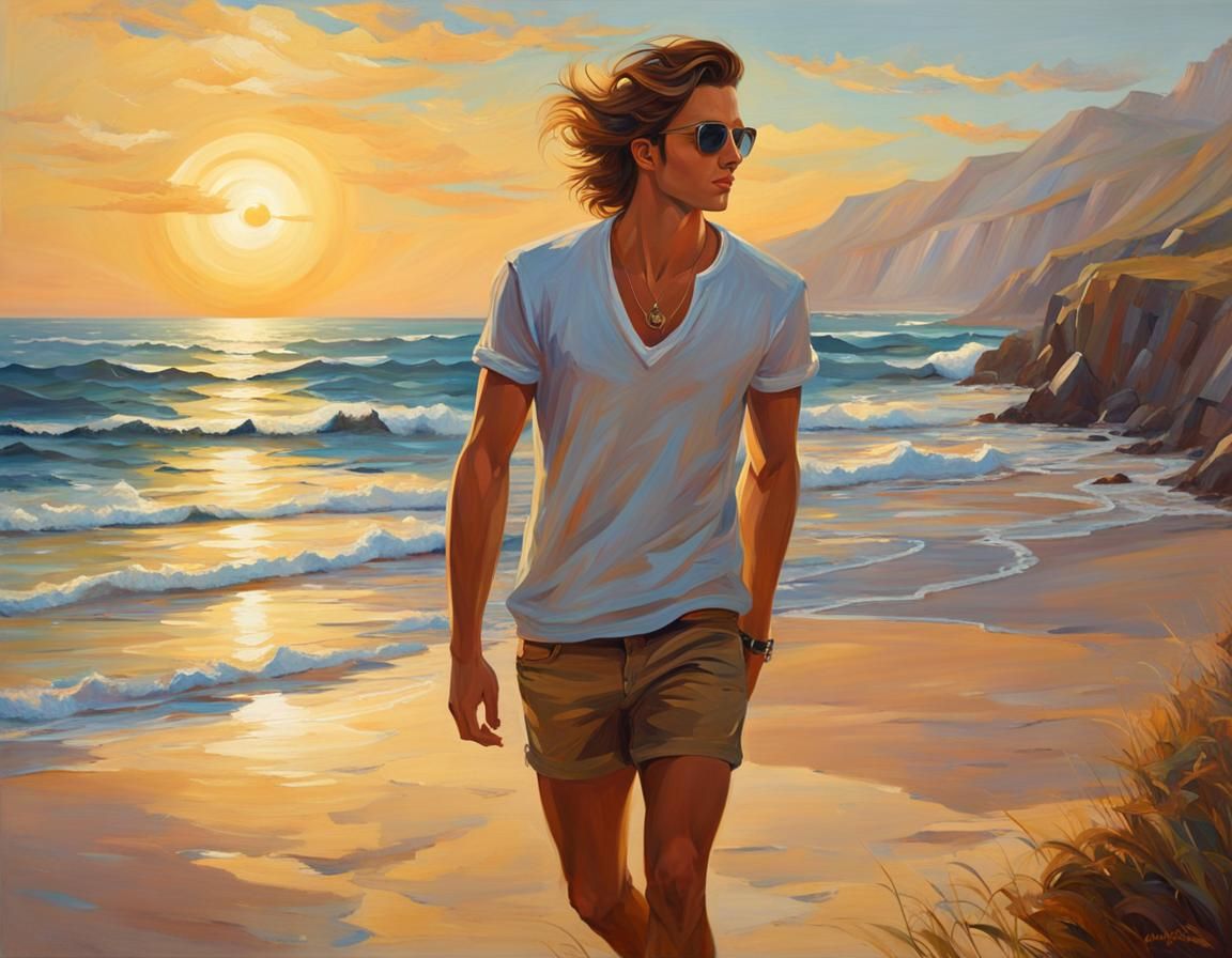 Enjoying the Beach 240330B