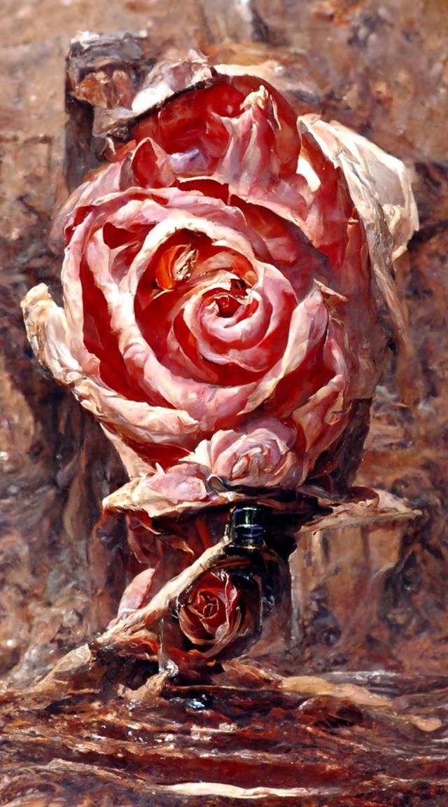 Rose Oil Painting in Classical Realism Style