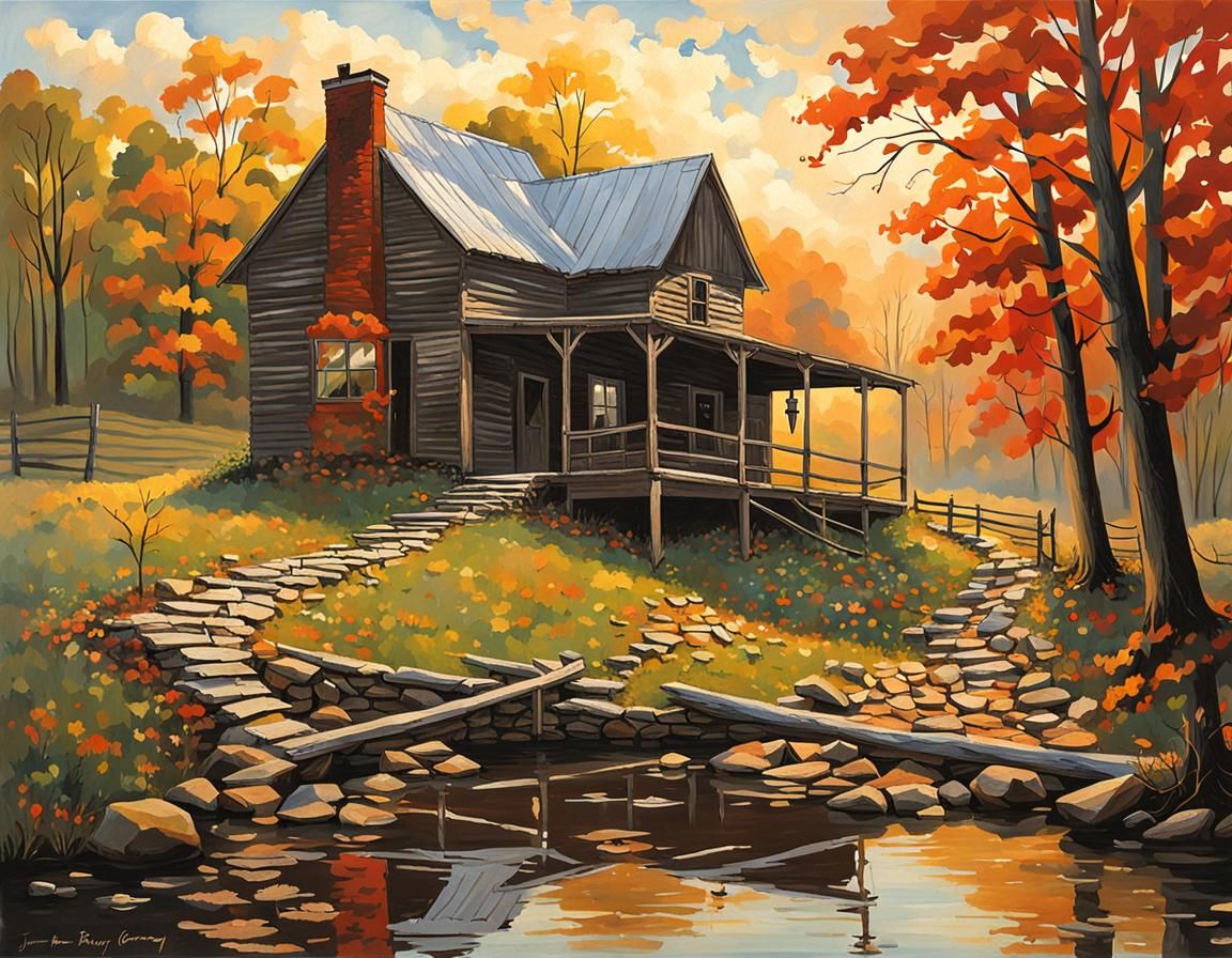 Kentucky Landscape in Gurney and Rutkowski Style