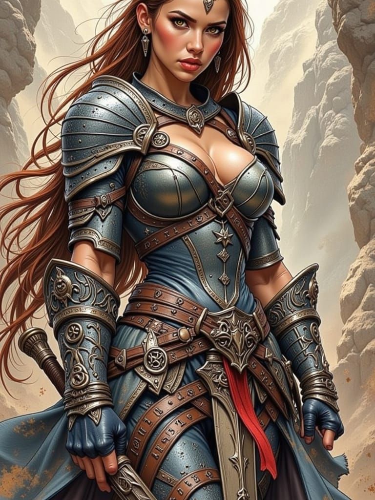 Valkyrie Warrior in Ornate Armor