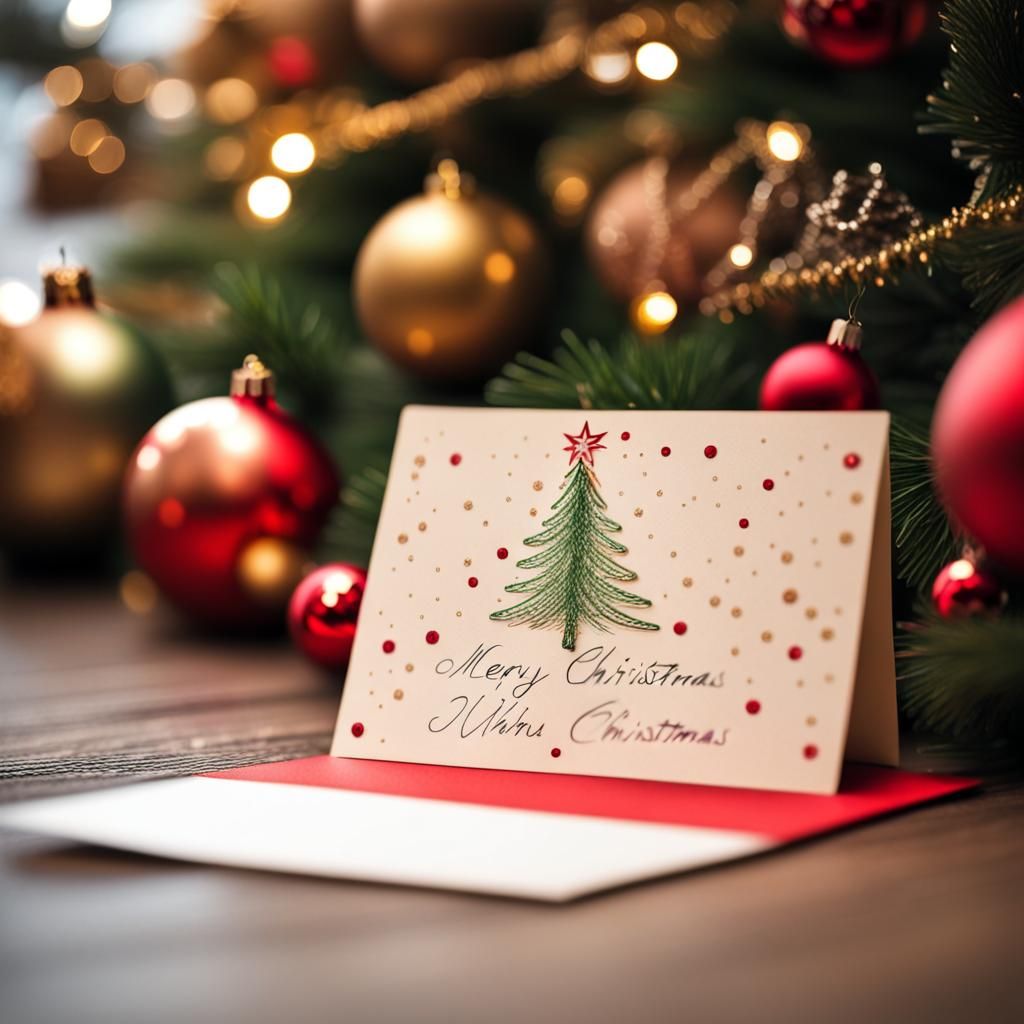 Christmas Card Under the Christmas Tree