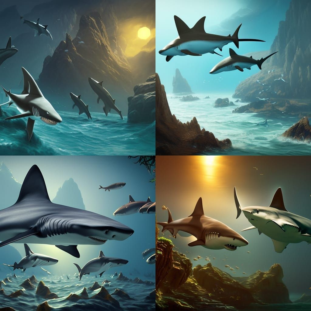 Detailed Shark Painting in Unreal Engine 5