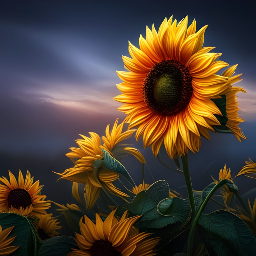 Sunflowers before the storm