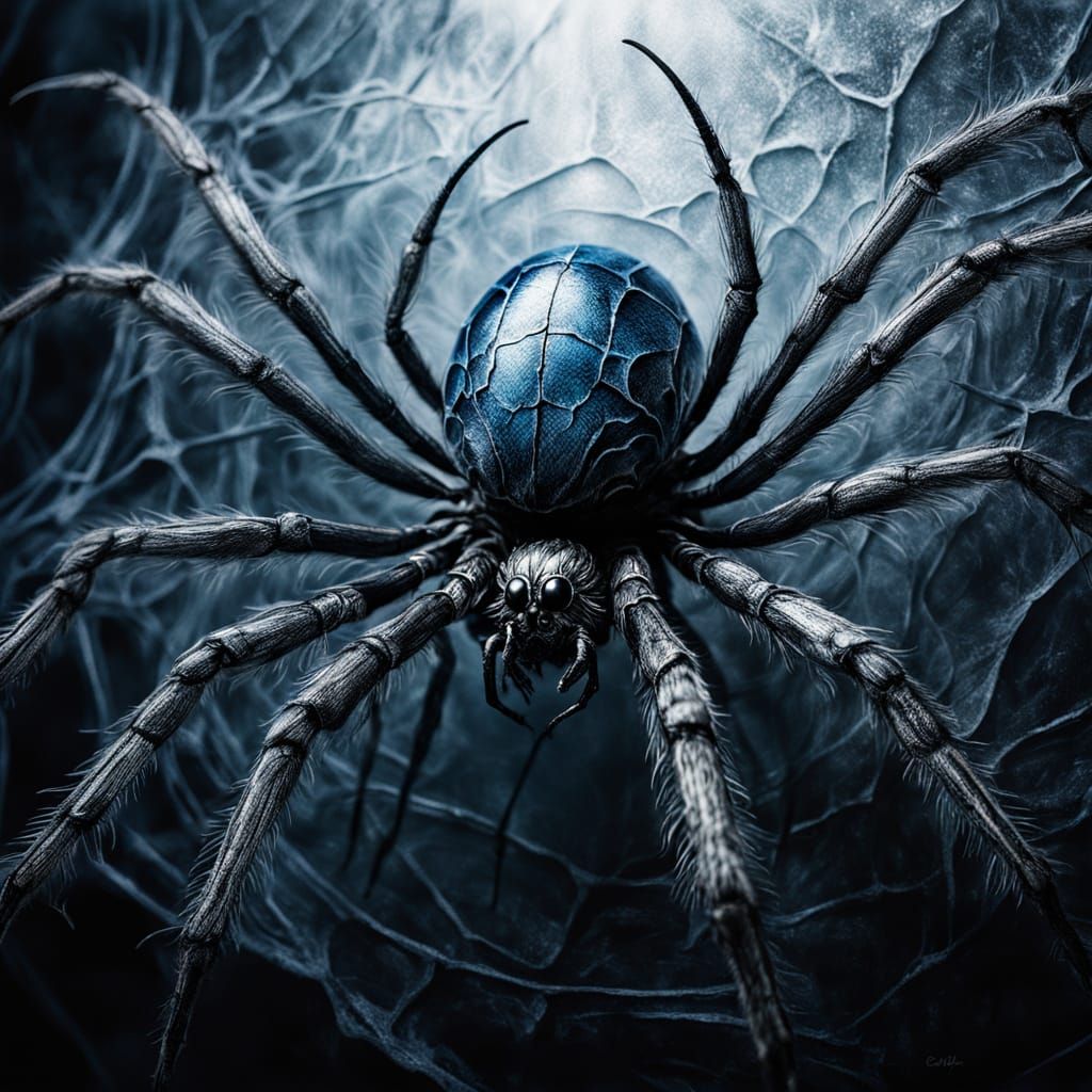 Spectral Gothic Spider in Dark Fantasy Art
