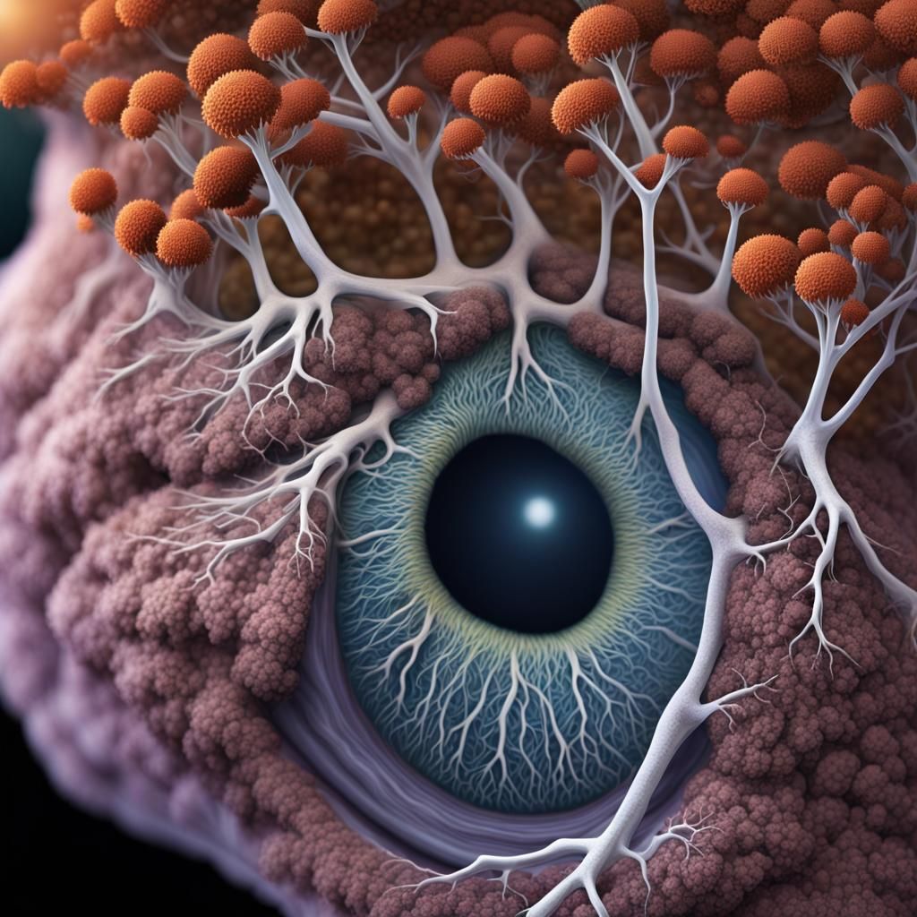 Fungal Eye: Hyperreal Detailed Matte Painting