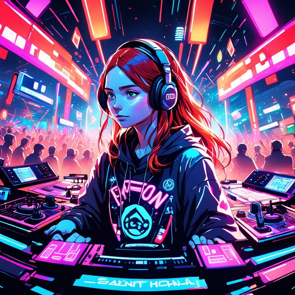 Anime DJ at Neon Music Festival