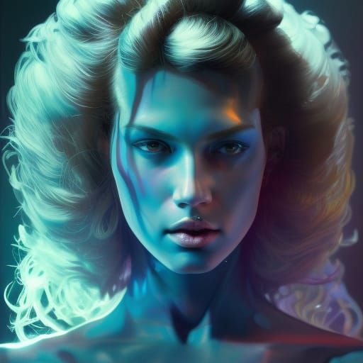 Synthwave Heavy Metal Portrait in 8k Resolution