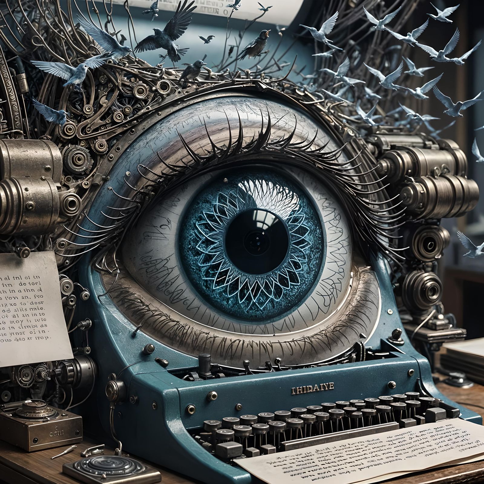 Surreal Eye Reflecting Inner World of Creativity