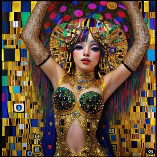 Carnival Dancer in Expressionist Style