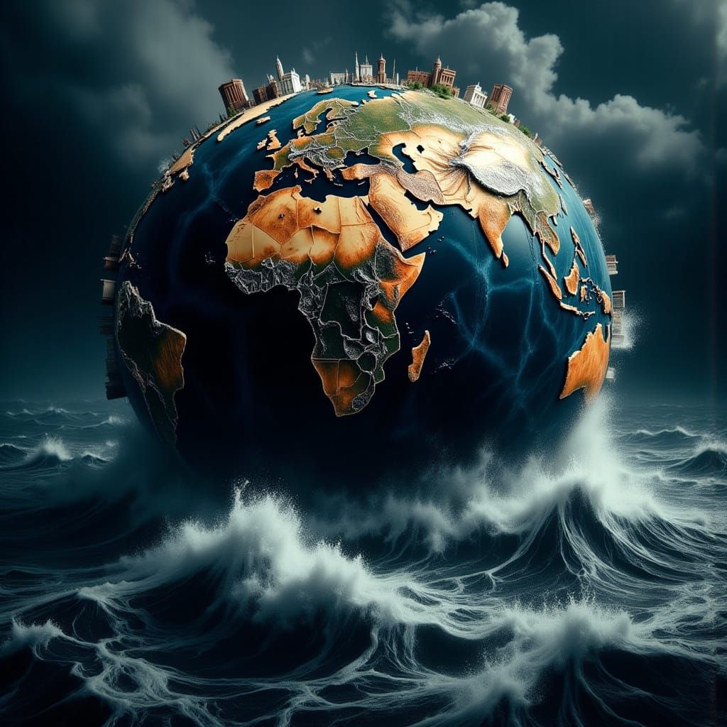 Massive Globe Swallowed by Turbulent Black Sea in Haunting C...