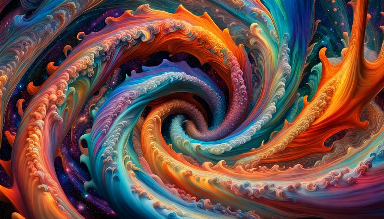 Helical-Coil Cosmic Vortex in Deep 3D