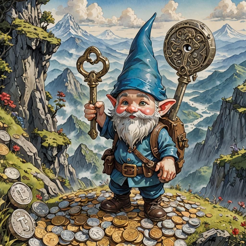 Gnome's Treasure Mountain: Anime Art Adventure