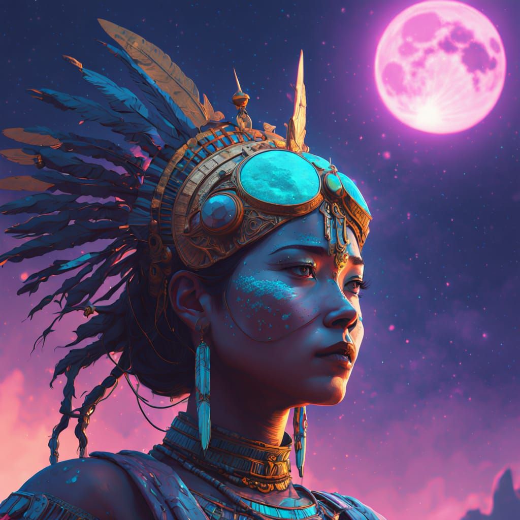 Ethereal Balinese Cosmic Dancer in Soft Sci-Fi Light