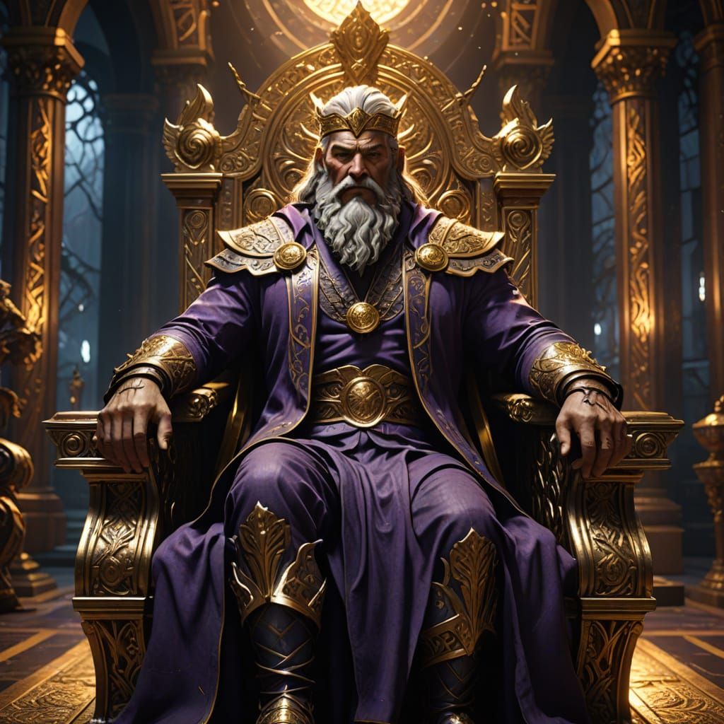 Zeus, King of Olympus, in Dark Fantasy Glory