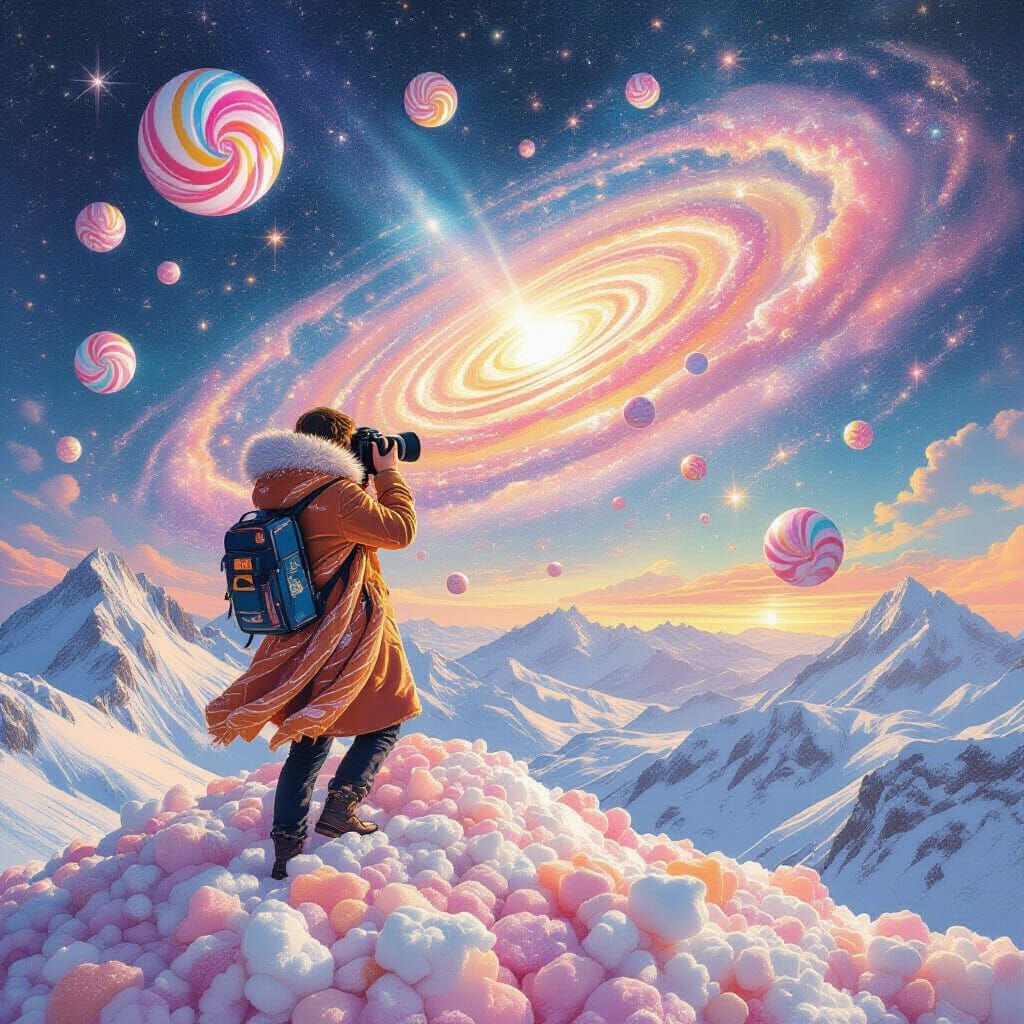 Cosmic Photographer with Candy Camera Captures Galaxy