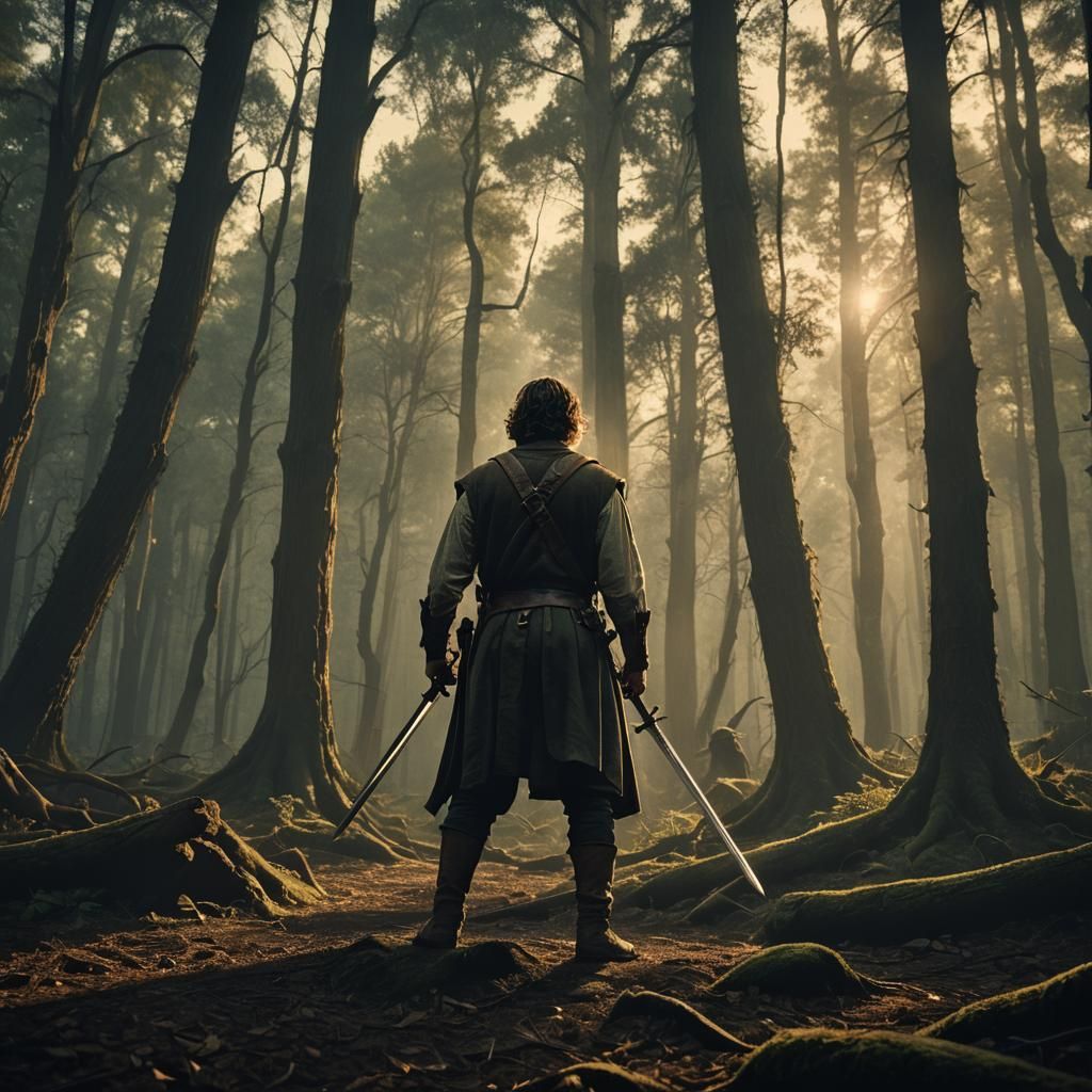 Jack's Intense Battle with Giant in Mystical Forest