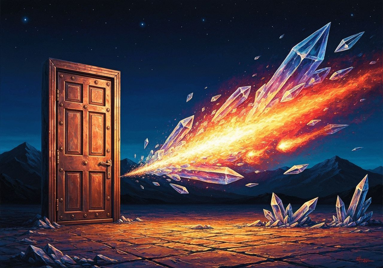 Last Night of Universe in Abstract Crystal Light Painting