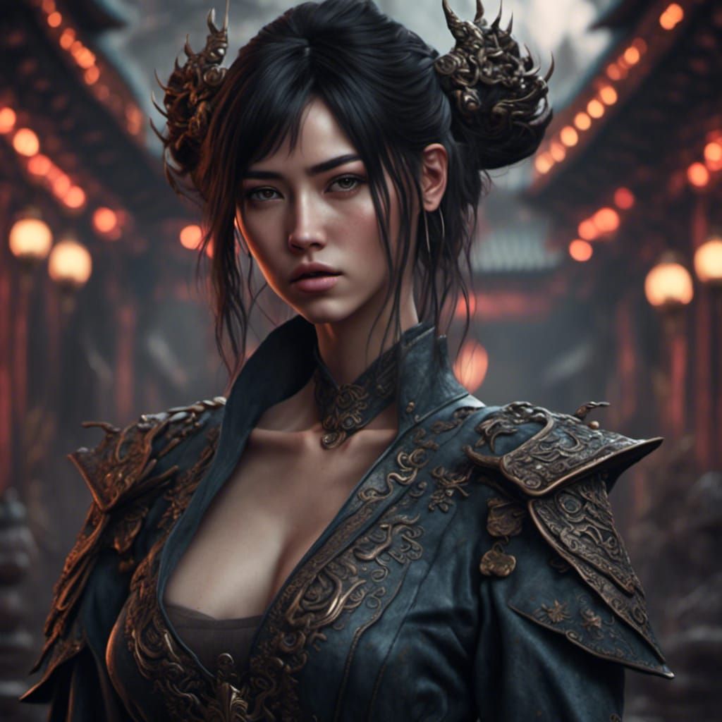 Street Punk Beauty in Detailed Matte Painting