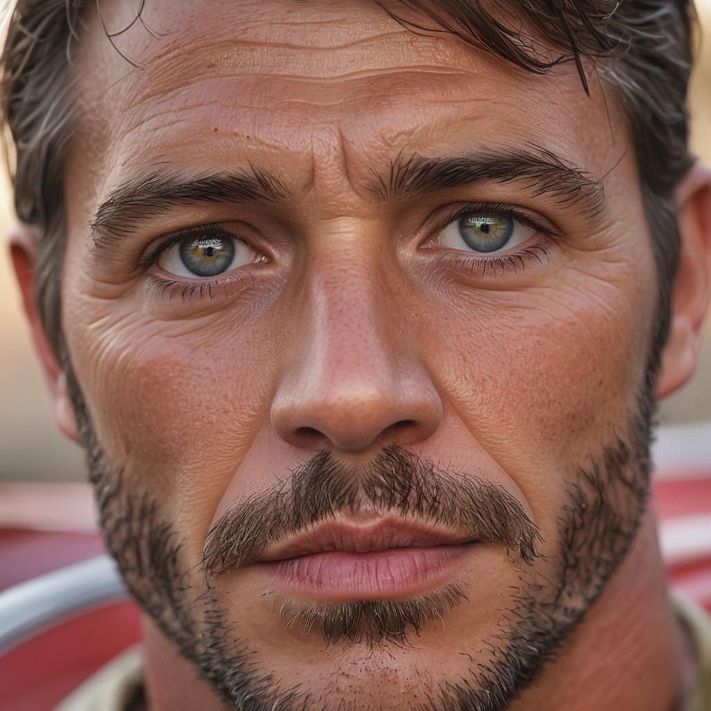 Man in Mustang: Cinematic Portrait Photography