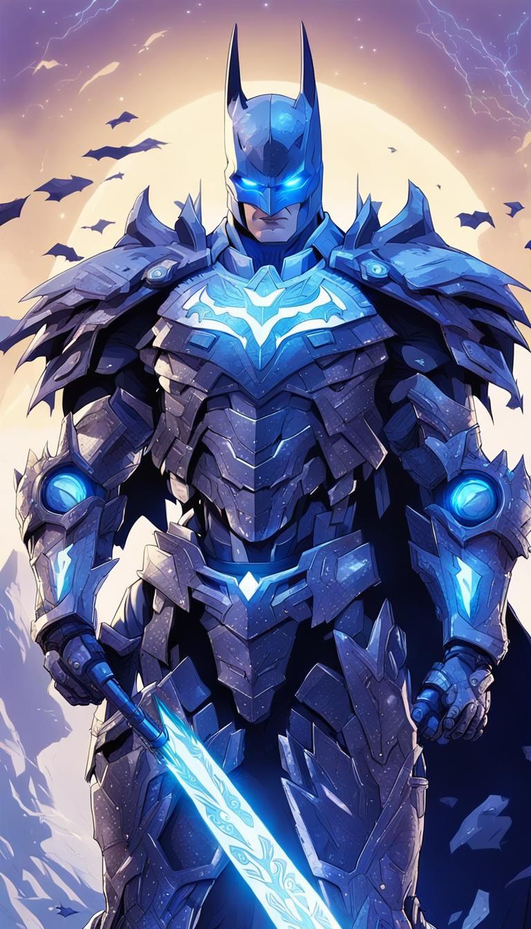 Batman in Kirin Armor: Anime-Style Digital Art