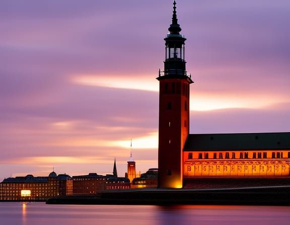 Medieval Stockholm City Hall in Photorealistic Style