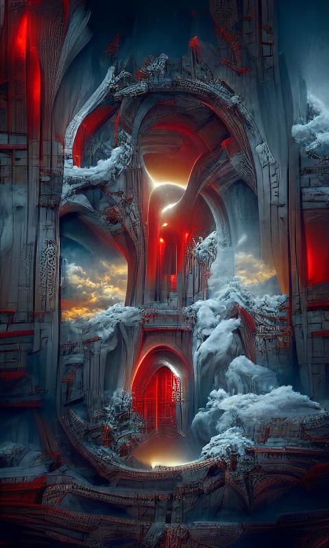 Heaven's Gate to Hell: A Digital Matte Painting