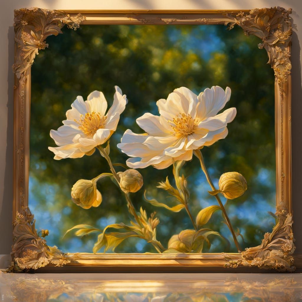 Renaissance Flower in Golden Light