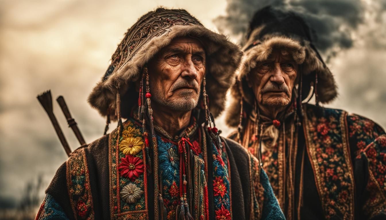 Ukrainian Folklore Scene in Hyperrealistic Style