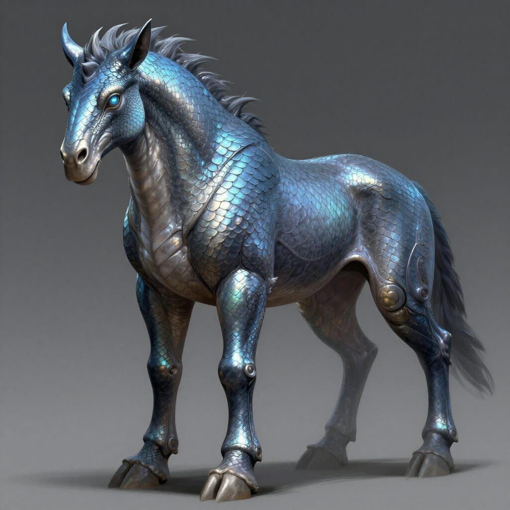 Shimmering Scaled Mount in Dynamic Concept Art Style