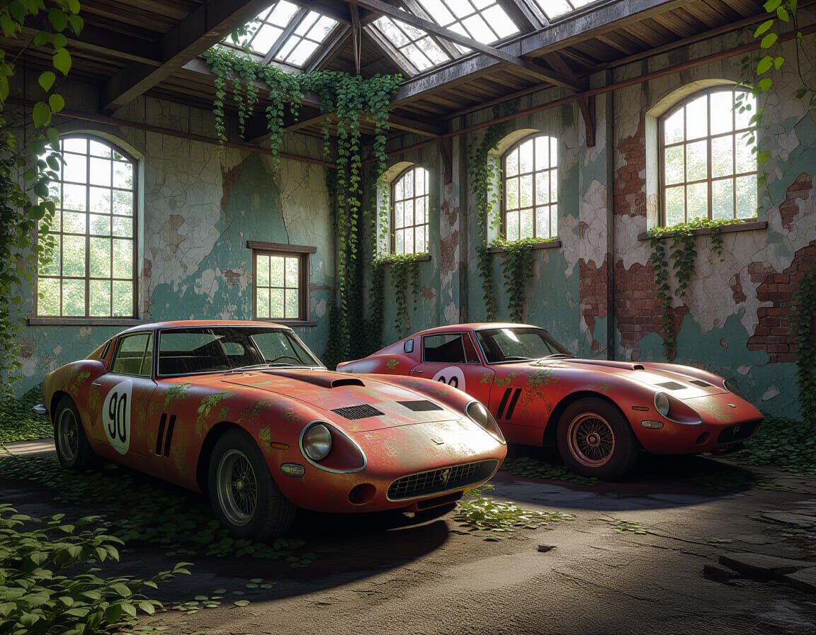 Abandoned 1960s Italian Sports Cars in Ruined Factory