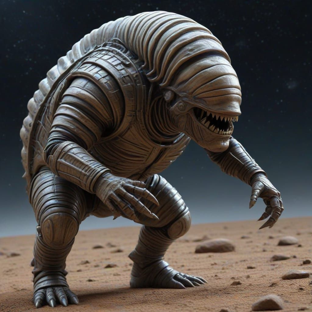 Giant Trilobite Warrior Unleashes Sci-Fi Fury