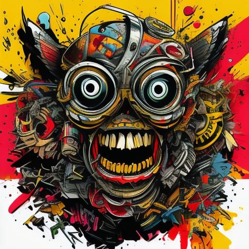 Graffiti Art: Mad Dog Running in Street Style