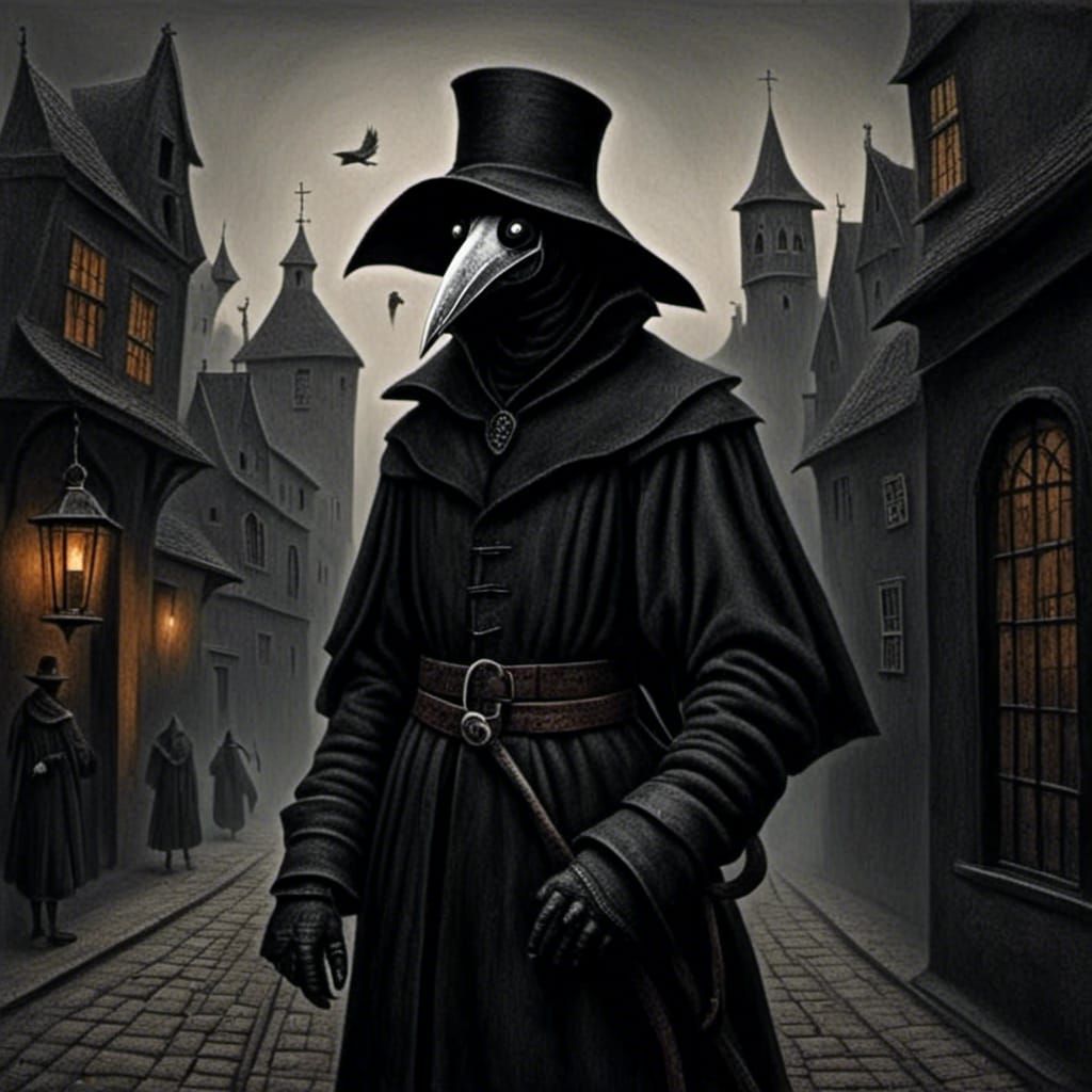 <lora:Evil Medieval:1.0> a plague doctor