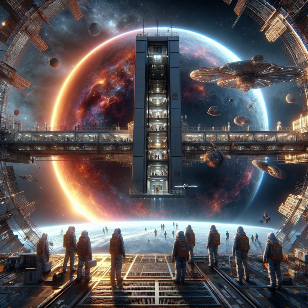 Space Station Arrival at the Equinox: Matte Painting