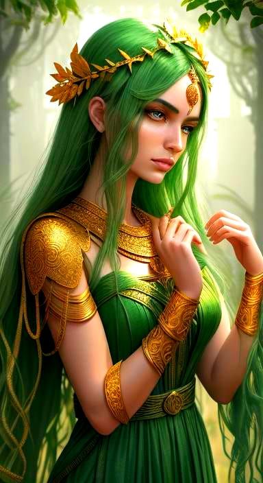 Green-Skinned Giantess Girl Growing Grandeur