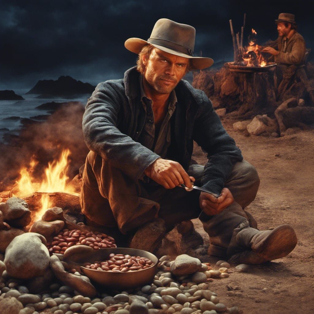 Terence Hill at Campfire Under the Stars