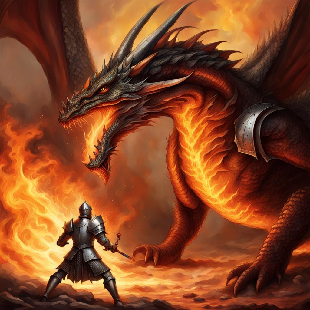 Dragon's Fiery Breath: Knight in Peril
