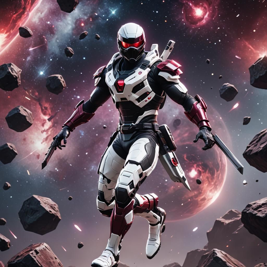 Ninja Space Ranger in Cosmic Suit: 3D Game Art