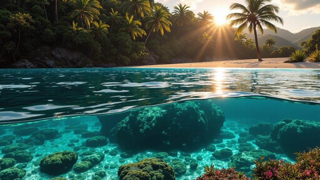 Tropical Island Serenity in Azure Waters