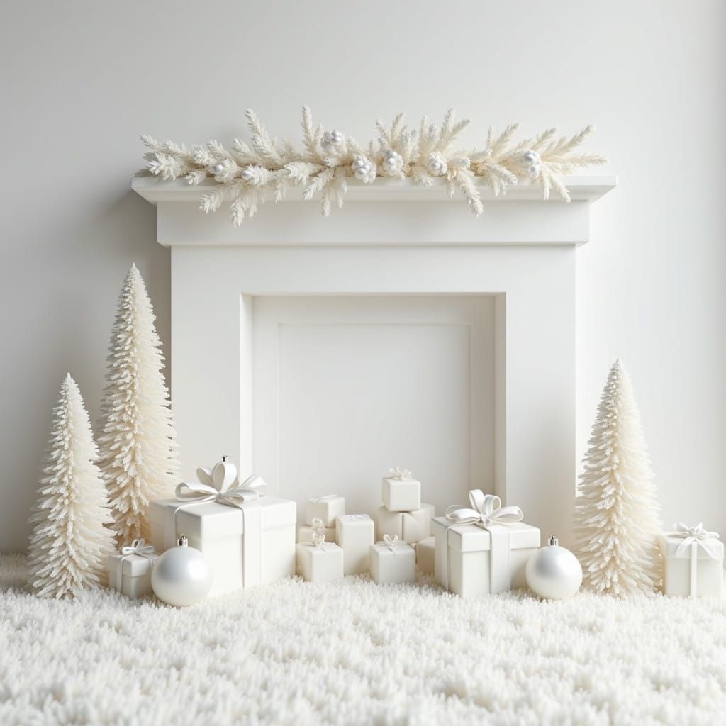 Surreal Winter Wonderland in Minimalist Style