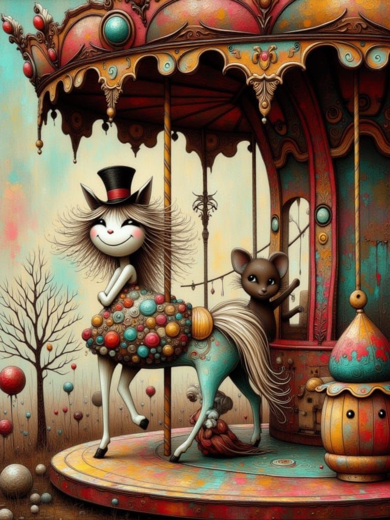 “ National Pet Day” maximalist poster <lora:Whimsical Whispers:1.0> of A celebration of a holiday for pets; festive and ...