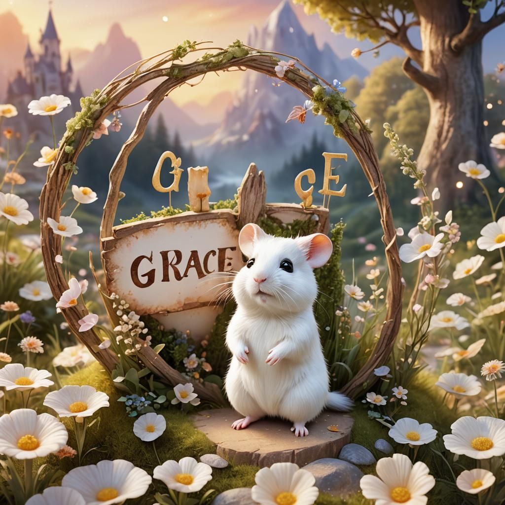 Hamster's Heartfelt Message in Dreamy Watercolor Style