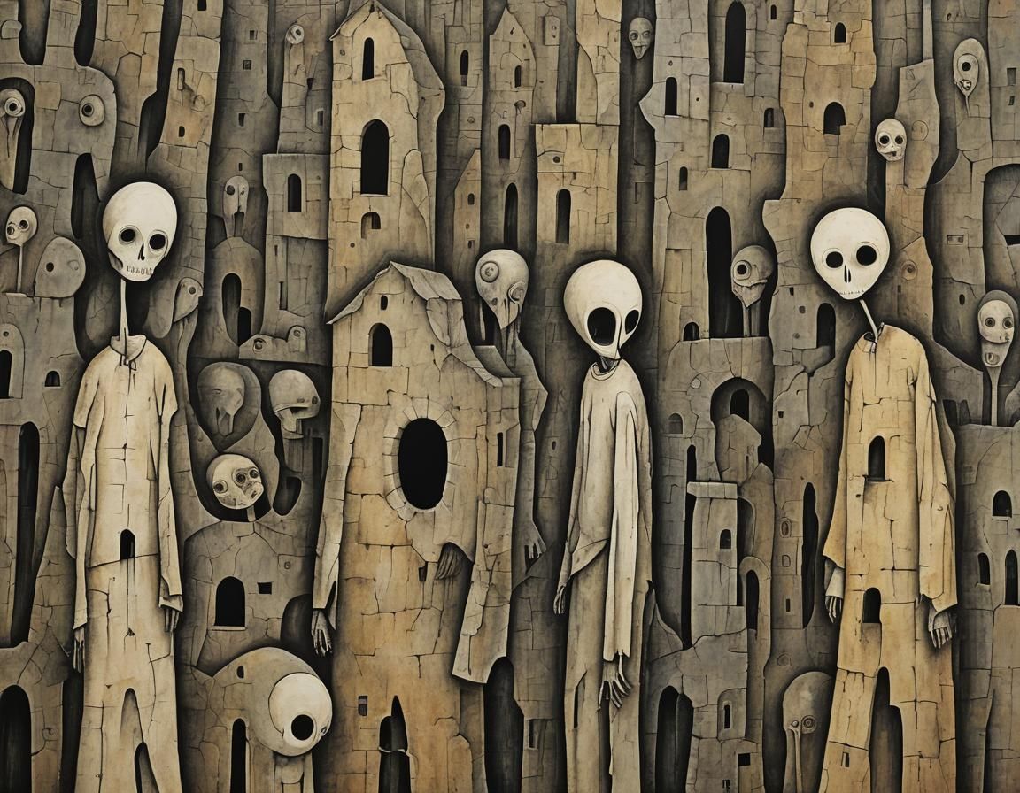 Vibrant Labyrinth of Suffering and Forgiveness Illustration