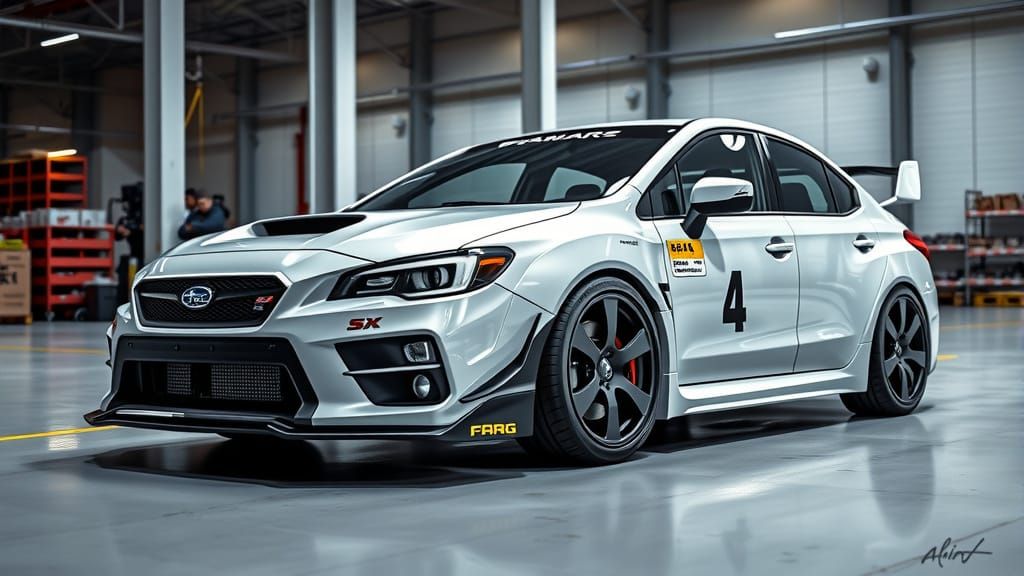 Hyperrealistic Subaru Impreza WRX 22B in Vivid Colors