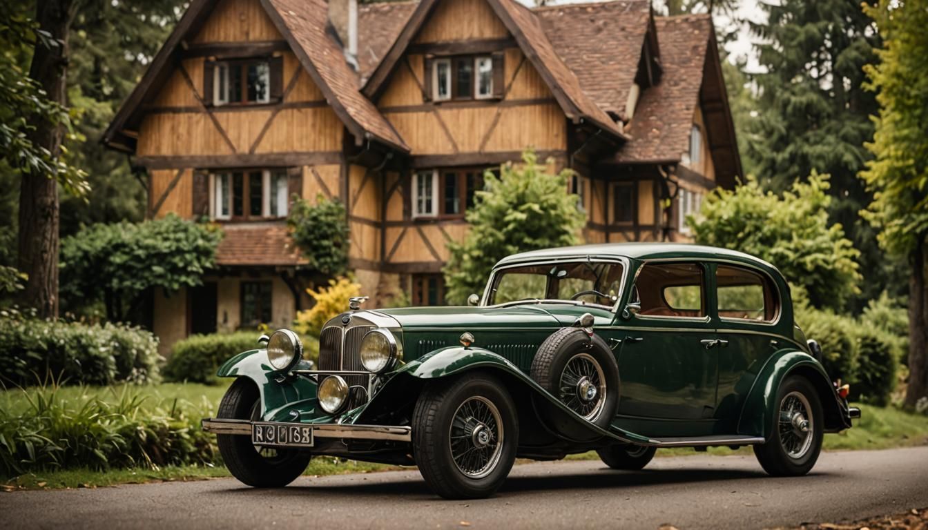 Classic 1932 BMW in Forest: Retro Car Photography