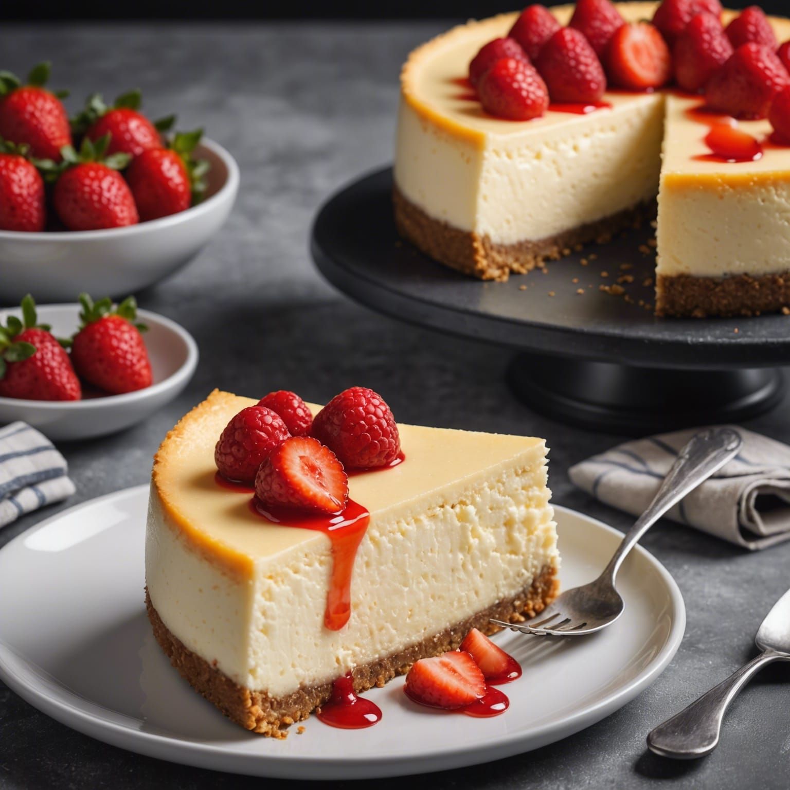 Delicious Cheesecake in 8K 3D Render